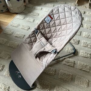 Quilted Taupe Baby Bouncer